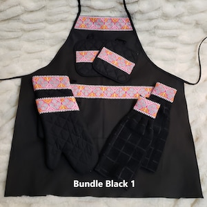 Hmong Embroidered Kitchen Apparel Bundle