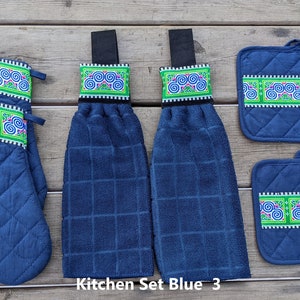 Hmong Embroidered Kitchen Apparel Sets