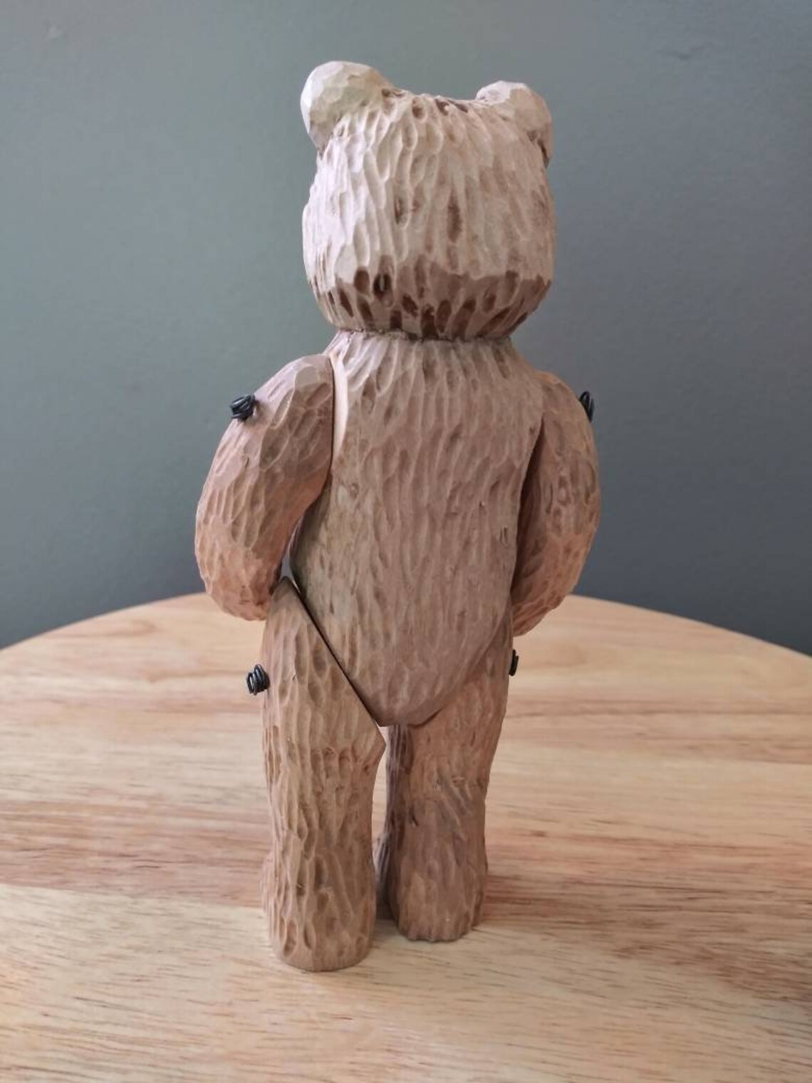 Jointed Wooden Bear Hand Carved Bear figurine statue Etsy