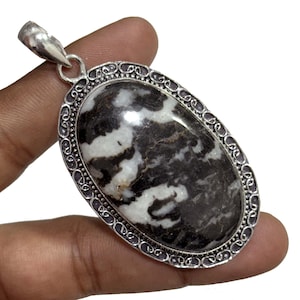 Natural White Buffalo Turquoise Pendants, 925 Sterling Silver Pendants, Handmade Oval Pendant, White Buffalo Pendant , Birthday Gift For Her