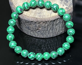 Bracciale Elasticizzato Con Perline In Pietra Naturale 6 Mm - Braccialetto Yoga Unisex Portafortuna - Regalo Per Donna E Uomo - 2