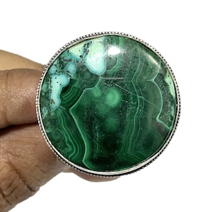 Chrysocolla Malachite Rings,925 Sterling Silver Rings, Natural Malachite Handmade Stone Ring, Engagement Ring, Anniversary Ring,Gift For Her