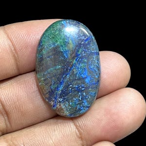 Natural Azurite Cabochon Gemstone Top Quality Azurite Oval Shape Loose Gemstone Handmade Azurite Crystals For Jewelry Making