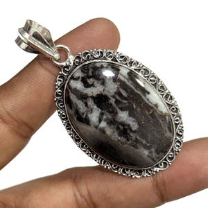 Natural White Buffalo Turquoise Pendants, 925 Sterling Silver Pendants, Handmade Oval Pendant, White Buffalo Pendant , Birthday Gift For Her