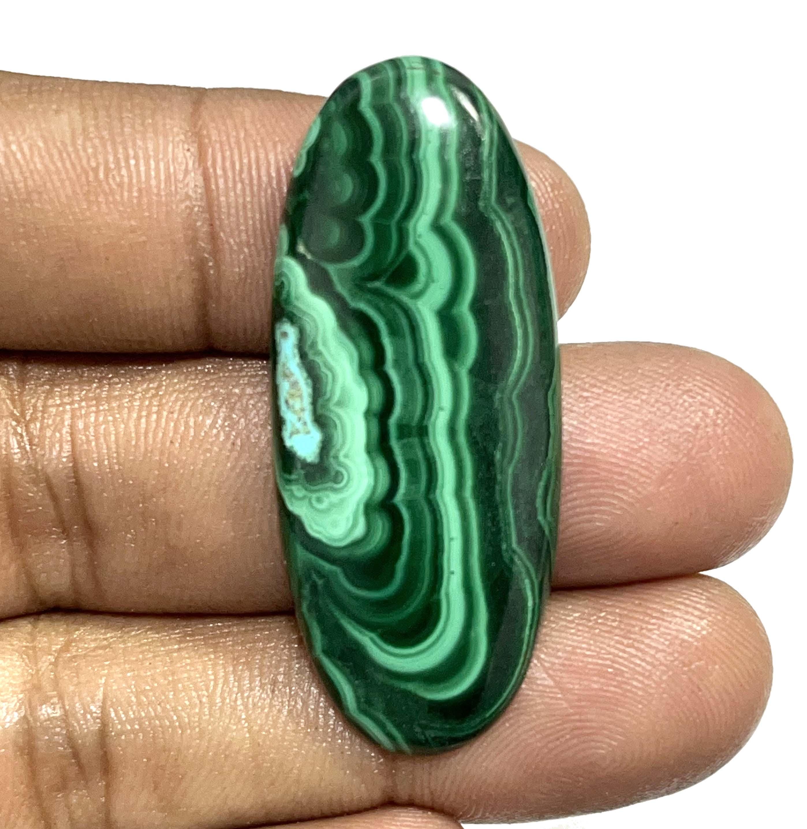 Natural Green Malachite Gemstone, Polished Malachite Handmade Loose Gemstone, Malachite Oval Shape Cabochon Crystals For Jewelry Making