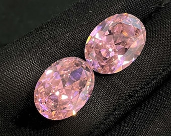 Cubic Zirconia Gemstone, Pink Cubic Zirconia Loose Gemstone, Top Quality Faceted CZ Handmade Crystals For Jewelry Making Stone 20x15 MM