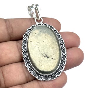 Natural Gold Pyrite Pendants Gemstone Silver Pendant 925 Sterling Silver Handmade Pyrite Healing Jewelry ,Birthday Gifts, Gift For Her
