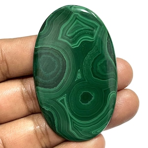 Natural Green Malachite Gemstone, Polished Malachite Handmade Loose Gemstone, Malachite Oval Shape Cabochon Crystals For Jewelry Making