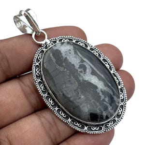 Natural White Buffalo Turquoise Pendants, Oval Pendant For Women, Handmade Pendant 925 Sterling Silver Pendant ,Birthday Gifts, Gift For Her