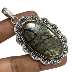Marcasite Pendant 925 Sterling Silver Pendant Natural Marcasite Gemstone Handmade Jewelry Pendants For Women, Birthday Gifts, Gift For Her