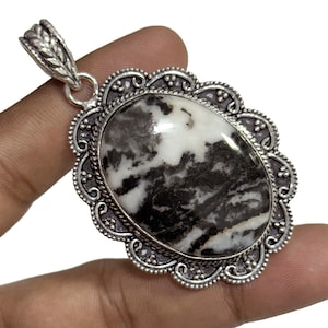 Natural White Buffalo Turquoise Pendants, 925 Sterling Silver Pendants, Handmade Oval Pendant, White Buffalo Pendant , Birthday Gift For Her