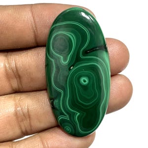 Natural Green Malachite Gemstone, Polished Malachite Handmade Loose Gemstone, Malachite Oval Shape Cabochon Crystals For Jewelry Making