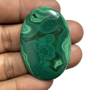 Natural Green Malachite Gemstone, Polished Malachite Handmade Loose Gemstone, Malachite Oval Shape Cabochon Crystals For Jewelry Making
