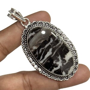 Natural White Buffalo Turquoise Pendants, 925 Sterling Silver Pendants, Handmade Oval Pendant, White Buffalo Pendant , Birthday Gift For Her