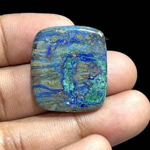 Natural Azurite Cabochon Gemstone Top Quality Azurite Baguette Shape Gemstone Handmade Azurite Crystals For Jewelry Making