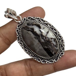Natural White Buffalo Turquoise Pendants, 925 Sterling Silver Pendants, Handmade Oval Pendant, White Buffalo Pendant , Birthday Gift For Her