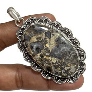 Maligano Jasper 925 Sterling Silver Pendants Natural Maligano Jasper Loose Gemstone Jewelry Pendants For Women, Birthday Gifts, Gift For Her