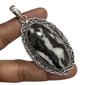 Natural White Buffalo Turquoise Pendants, 925 Sterling Silver Pendants, Handmade Oval Pendant, White Buffalo Pendant , Birthday Gift For Her