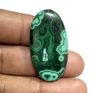 Natural Green Malachite Gemstone, Polished Malachite Handmade Loose Gemstone, Malachite Oval Shape Cabochon Crystals For Jewelry Making