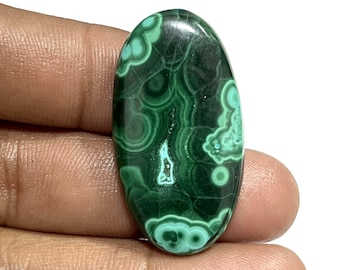 Natural Green Malachite Gemstone, Polished Malachite Handmade Loose Gemstone, Malachite Oval Shape Cabochon Crystals For Jewelry Making