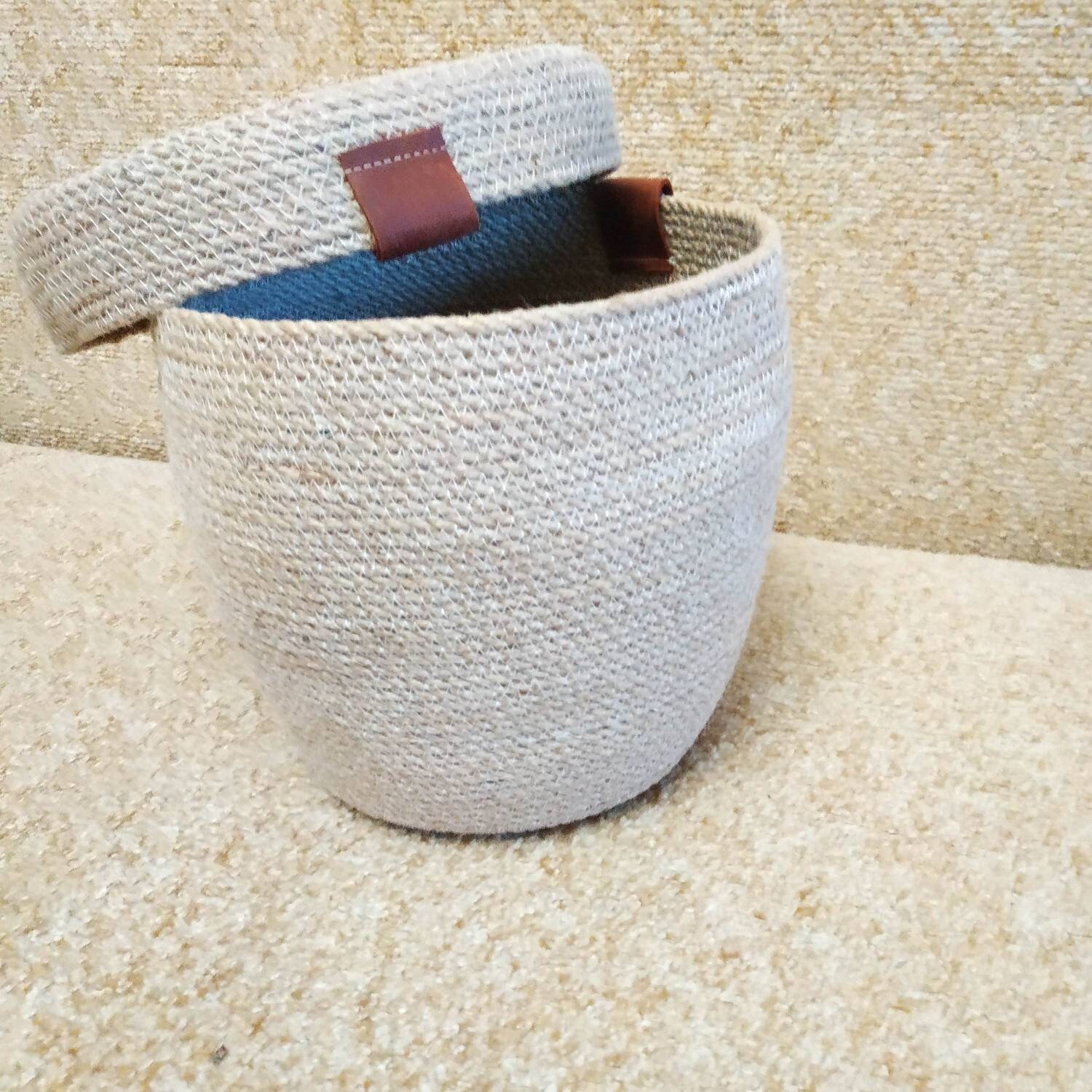 Jute Basket Storage Basket Basket with Lid Basket to the Etsy