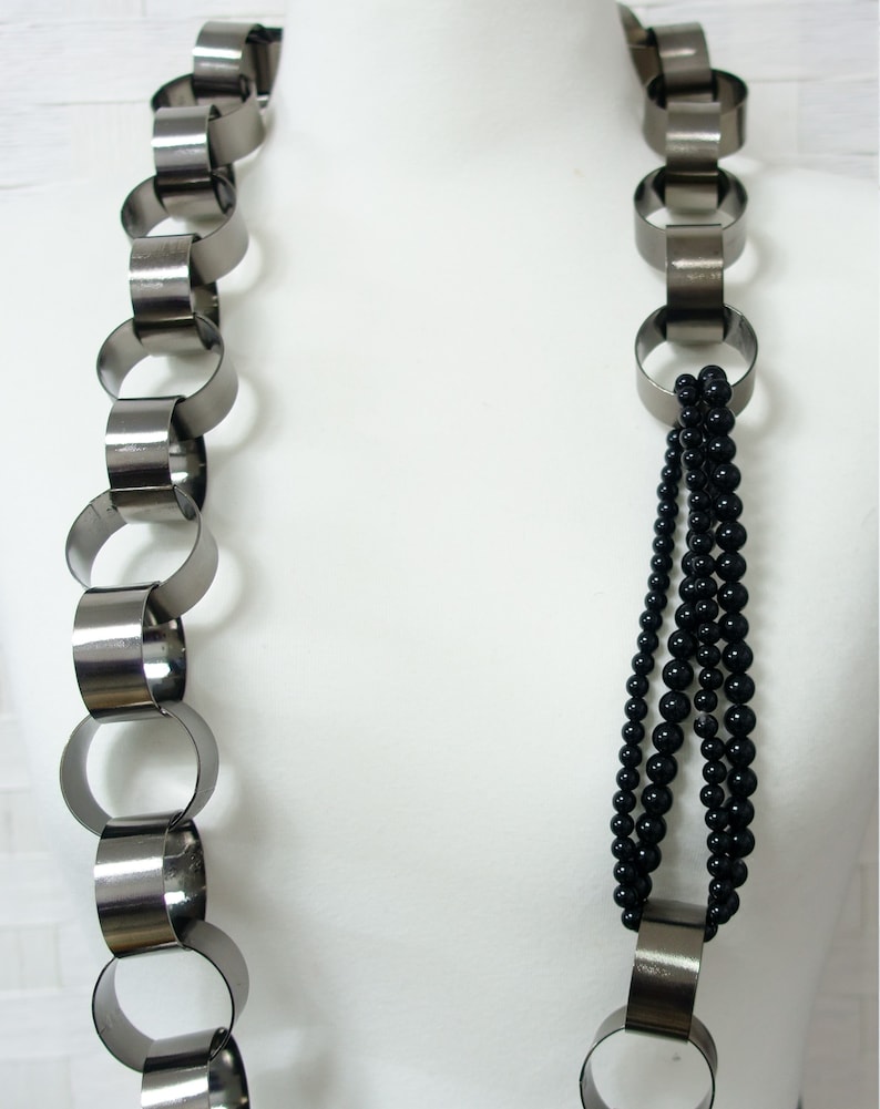 Long Statement Necklace,Chunky Necklace,Big Necklace,Round Necklace,Pearl Necklace,Chain Necklace,Big Chain Necklace