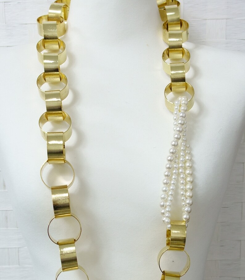 Long Statement Necklace,Chunky Necklace,Big Necklace,Round Necklace,Pearl Necklace,Chain Necklace,Big Chain Necklace