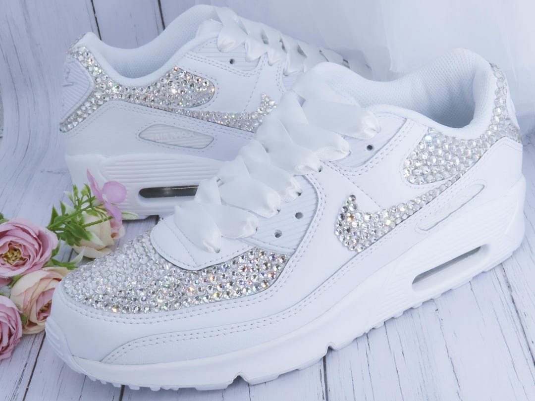Buy Custom Crystal Wedding Bridal Nike Air Max 90, Swarovski Nike, Bridal  Sneakers, Bride Online in India - Main Image