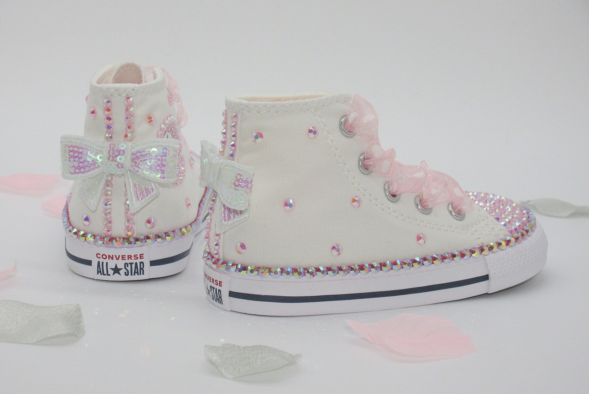 Kids Sequin Converse Shoes Etsy