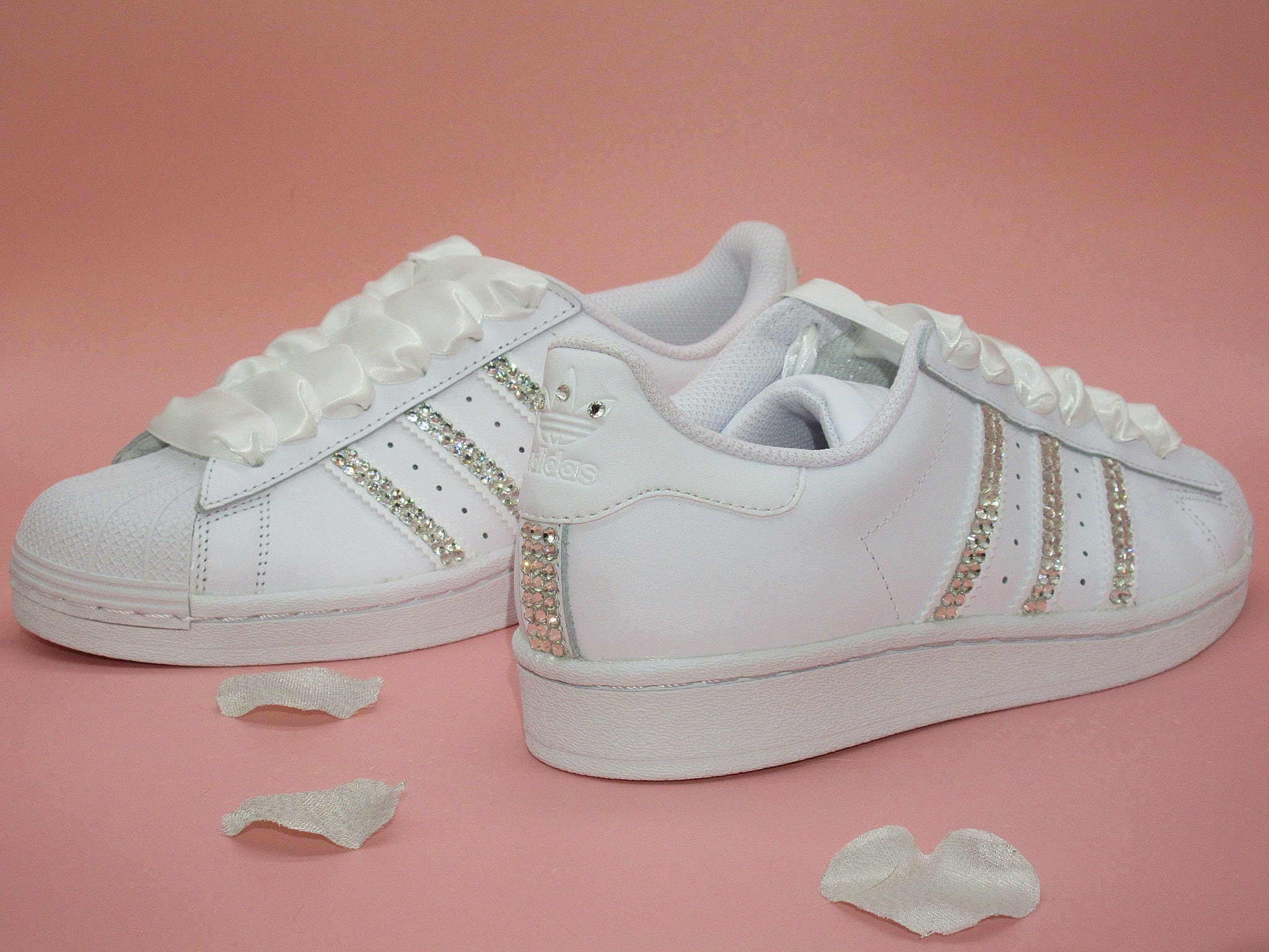 Adidas Custom Crystal Bling Wedding Bridal Shoes, Bling Sneakers, Adidas  Originals. - Etsy