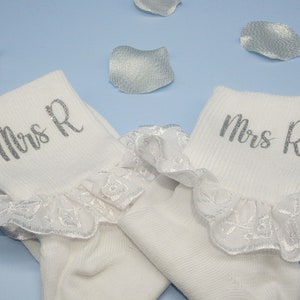 Personalised Wedding Socks, Socks for Brides, Wedding Trainer Socks.