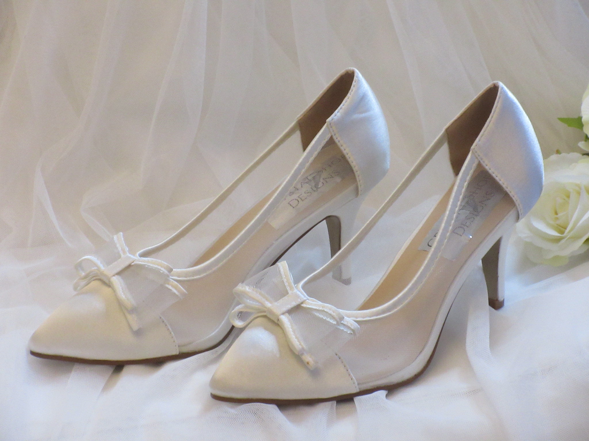 Wedding Shoes Ivory Satin Wedding Heels 