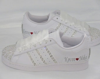 Adidas Superstar Sneaker, Personalisierte Sneakers für Bräute.