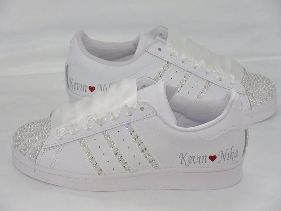 Wedding Custom Bridal Adidas Superstar Trainers Personalised - Etsy