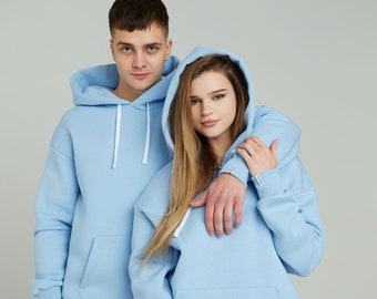 Blue couple tracksuits, hoodie  sets, Joggers sets, anniversary gift, Family look, warm winter tracksuits