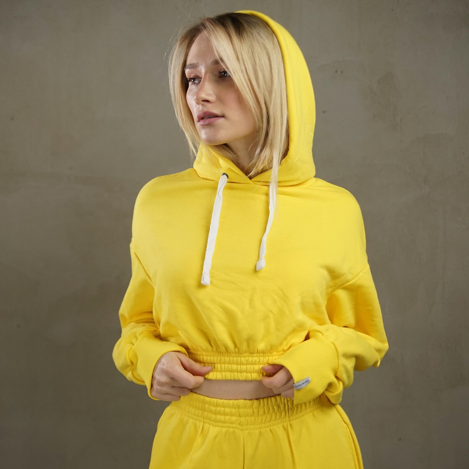 Yellow Hoodie Crop Top Oversized Hoodie for Women Yellow Etsy