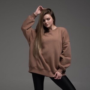 Oversized sweatshirt for woman, sweater in street style Women's oversized sweatshirt image 8