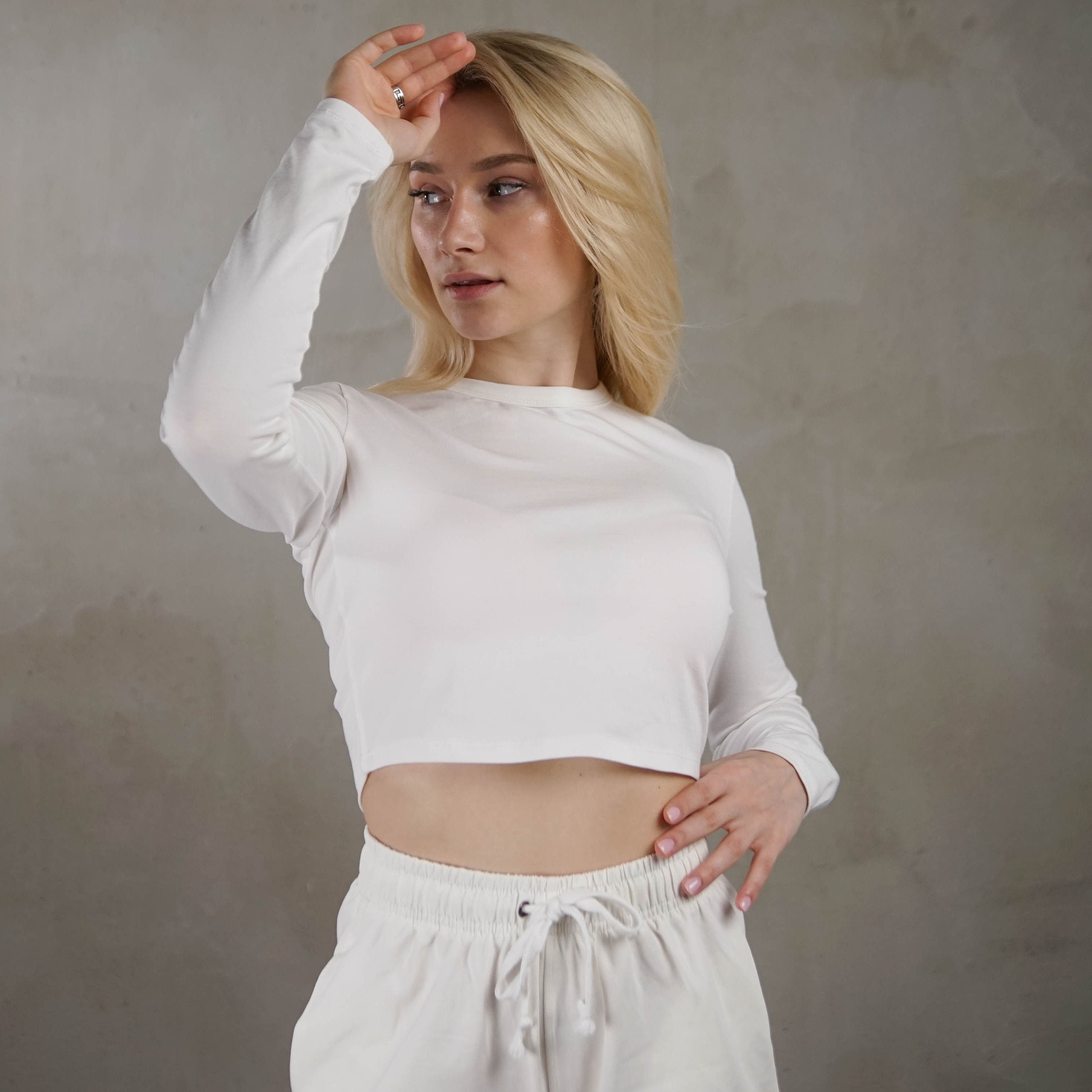 Top blanco con mangas hotsell