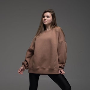 Oversized sweatshirt for woman, sweater in street style Women's oversized sweatshirt image 1