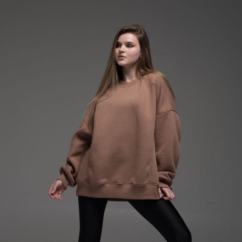 Oversized sweatshirt for woman, sweater in street style Women's oversized sweatshirt image 1