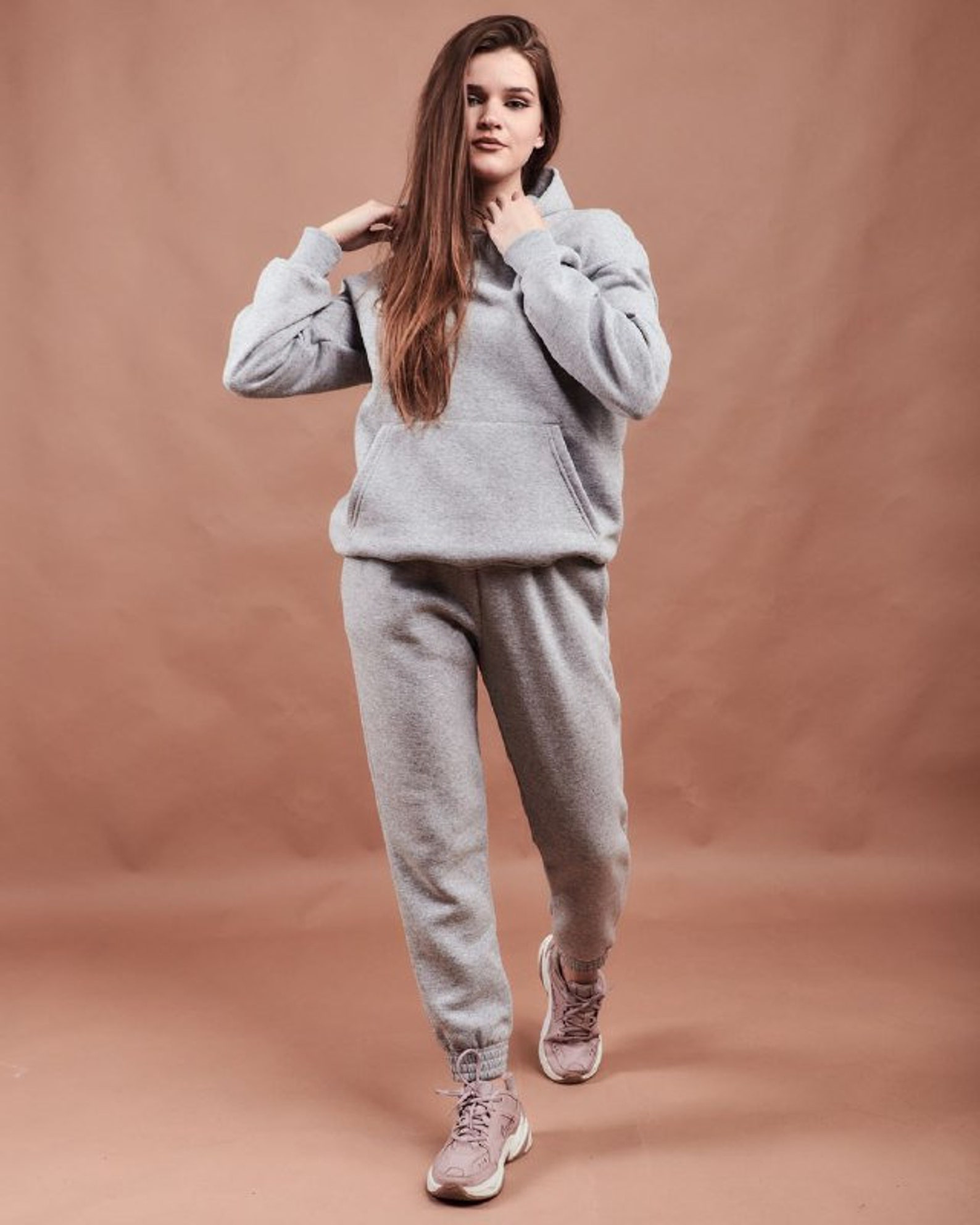 Women Hoodie and joggers Oversized Hoodie Gray Women Joggers | Etsy