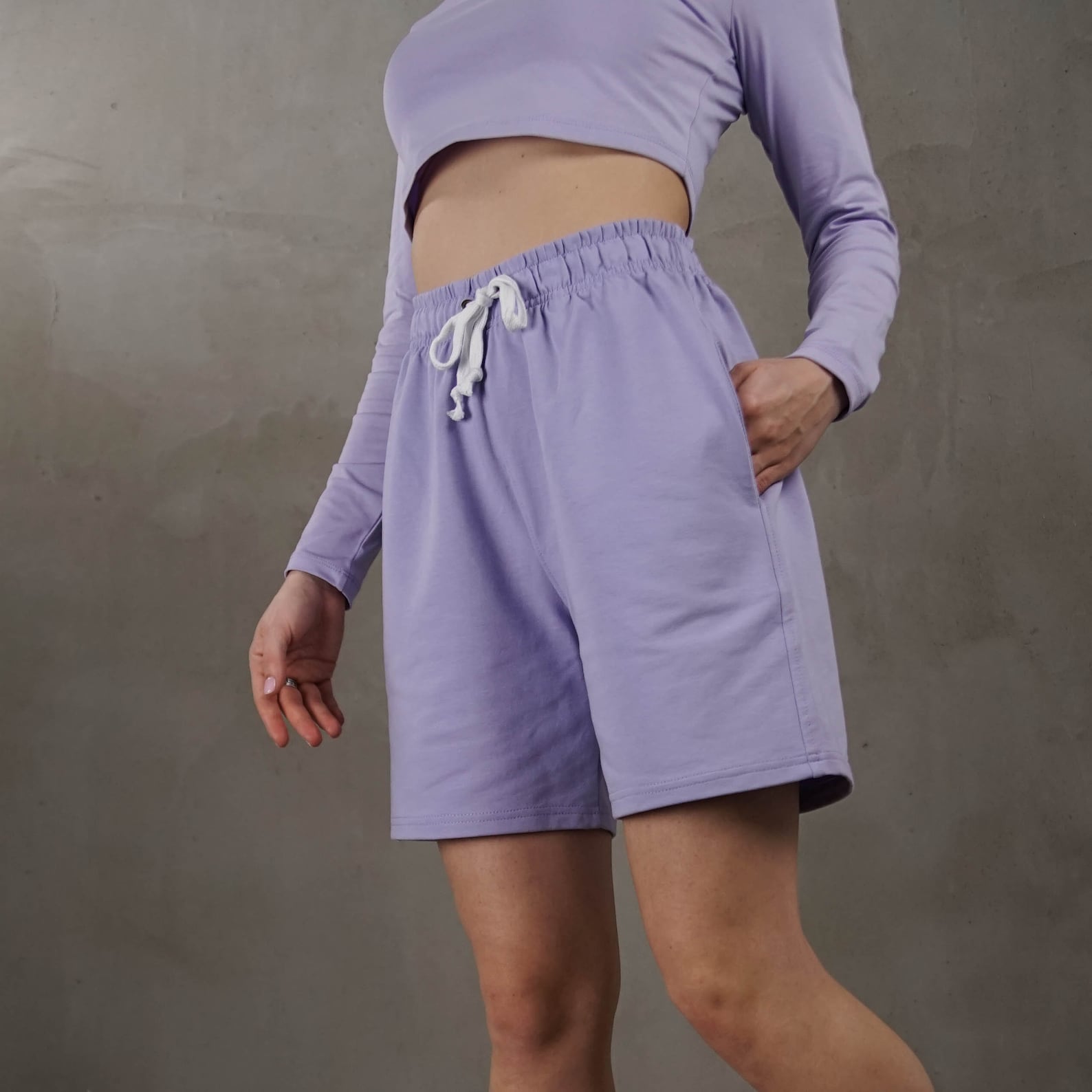 Lilac Women Shorts, Cotton Summer Shorts, Board Shorts for Women Etsy