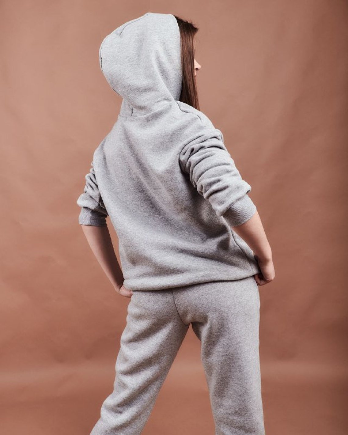 oversized gray joggers
