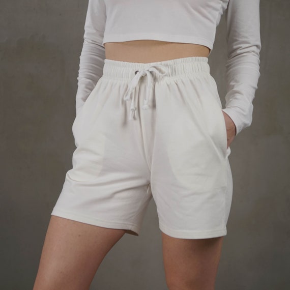 Weiße Damen Shorts Sommershorts aus Baumwolle lässige - Etsy Österreich
