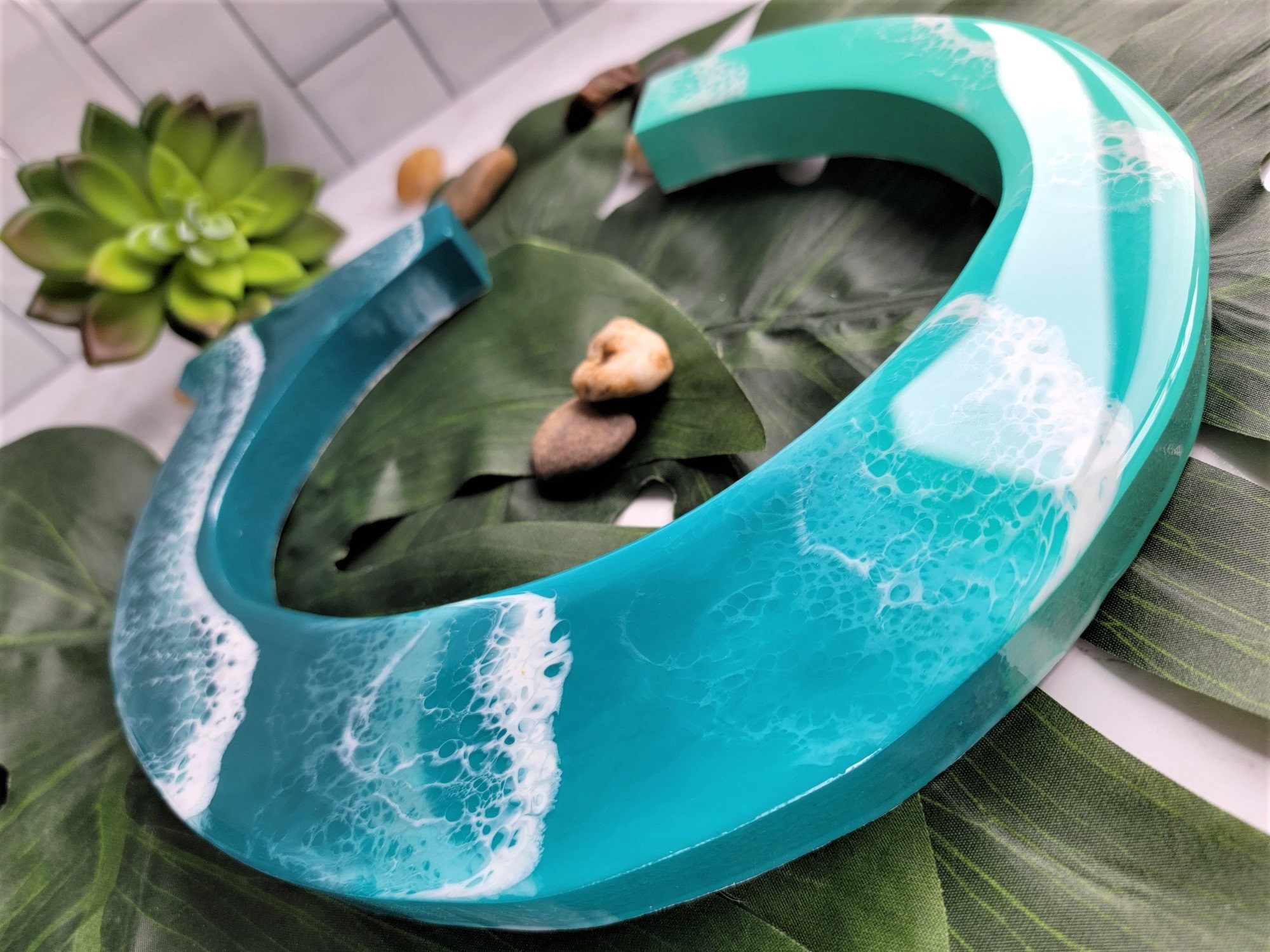 Wooden Ocean Resin Letter C Wall Hanging Beach Decor Waves Etsy