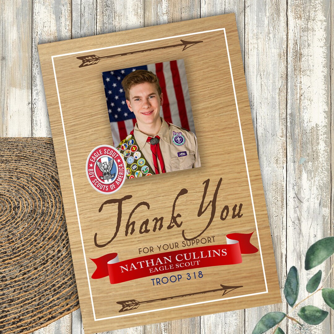 EAGLE SCOUT Thank You Cards / Court of Honor / Digital Flat or - Etsy