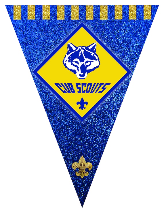 CUB SCOUT Emblem Pennant Decor / 12 Printed LOGOS / Completely - Etsy