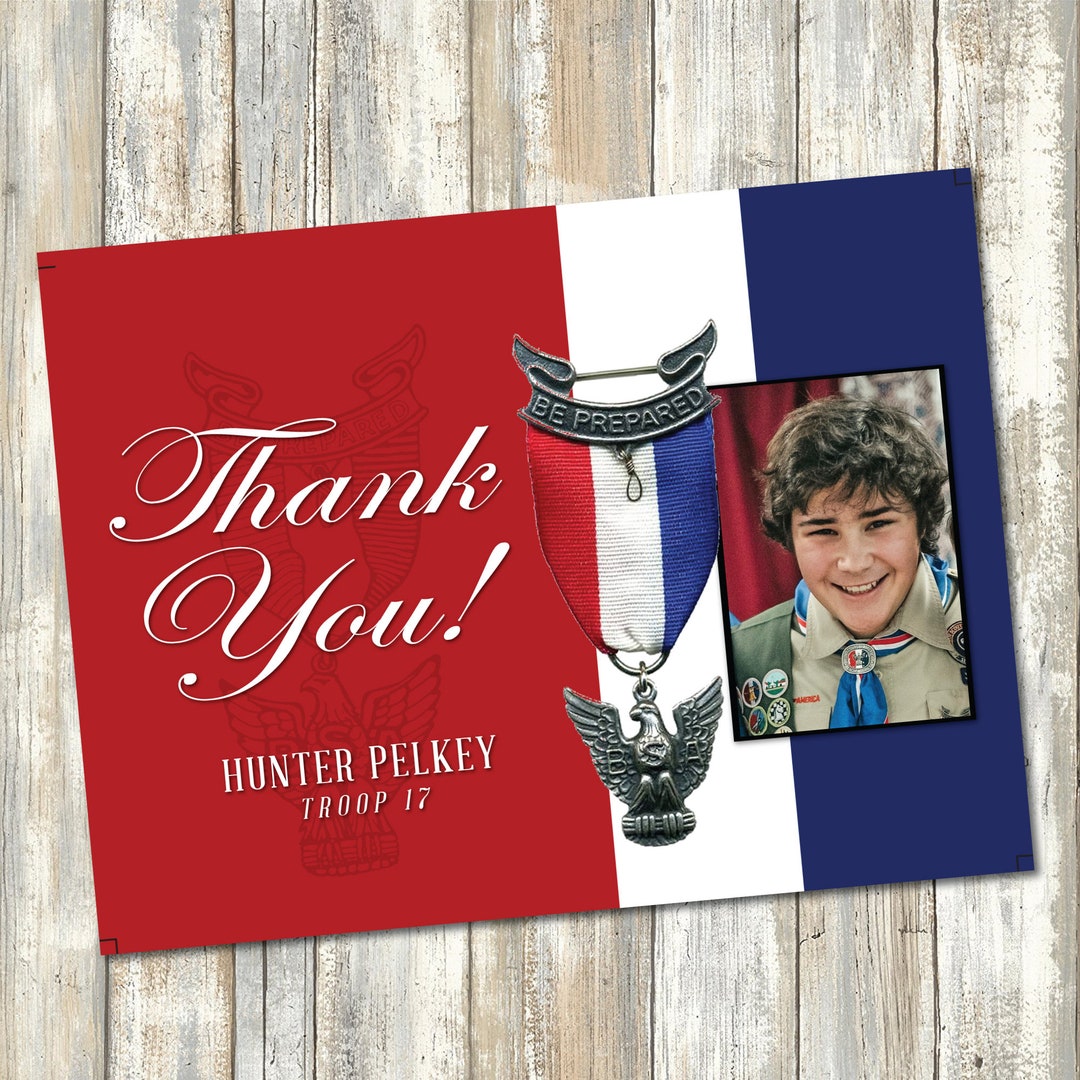 EAGLE SCOUT Thank You Cards / Court of Honor / Digital Flat or - Etsy