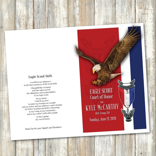 Eagle Scout Printable Program Template Etsy Eagle Scout Printable Program Template Etsy