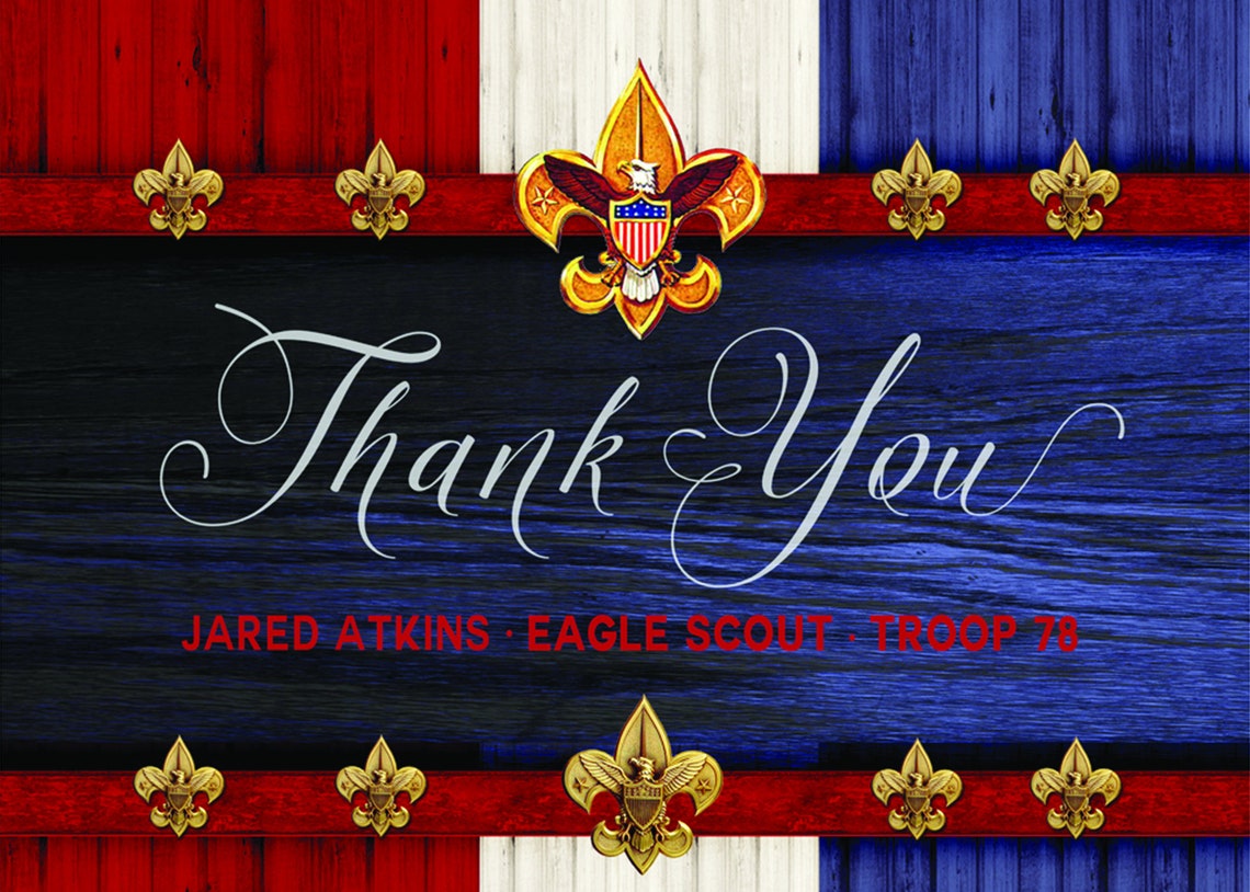 EAGLE SCOUT Thank You Cards / Court of Honor / Digital Flat or - Etsy